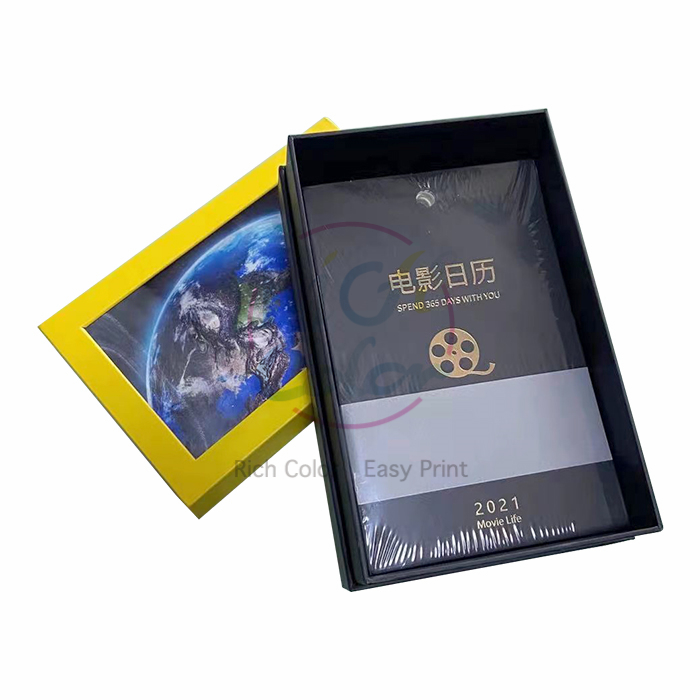 Daily Desktop Boxed Calendar with colo...
