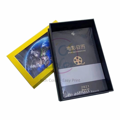 Daily Desktop Boxed Calendar with color Easel