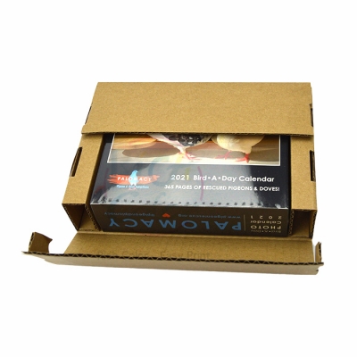 A full year 365 days desk calendar with shipping box